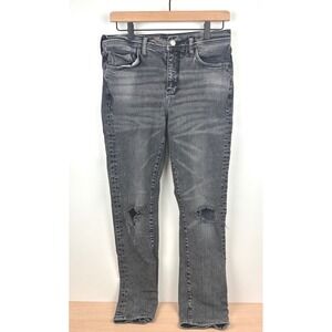 Pilcro and the Letterpress Slim Boyfriend Distressed Jeans - Black Wash Size 29